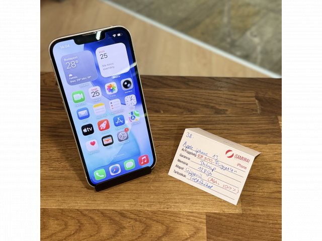 Apple iPhone 13 - 128GB - Fehér - 100% akku (38.)