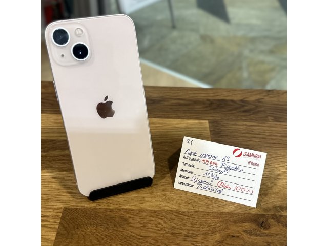 Apple iPhone 13 - 128 GB rózsaszín - Újszerű - 100% akku (21.)