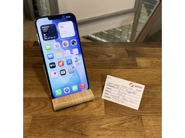 Apple iPhone 13 Pro Max - 128 GB - fekete - 100% akku (90.)