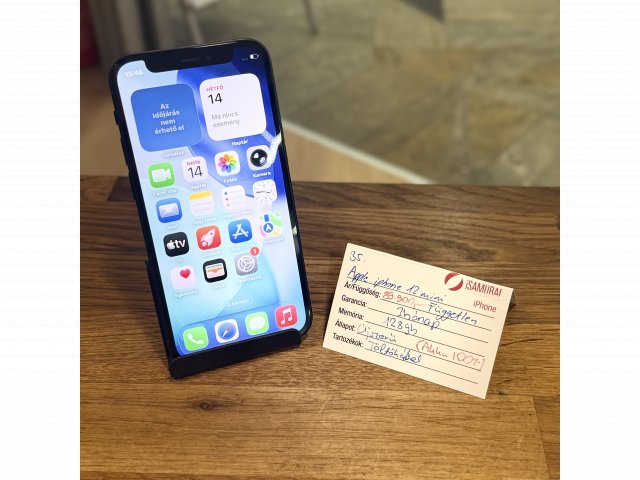 Apple iPhone 12 Mini - 128GB - fekete - 100% akku ( 35.)