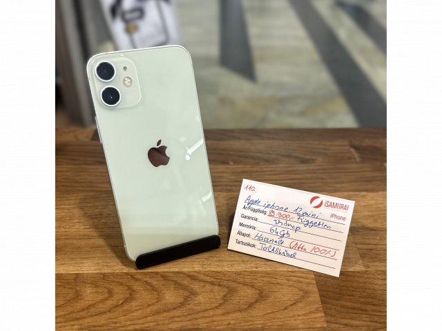 Apple iPhone 12 Mini - 64 - GB - zöld - 100% akku (110.)