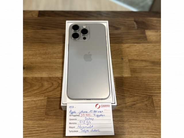 Apple iPhone 15 Pro Max - 512 GB - natúr titán - független (157.)
