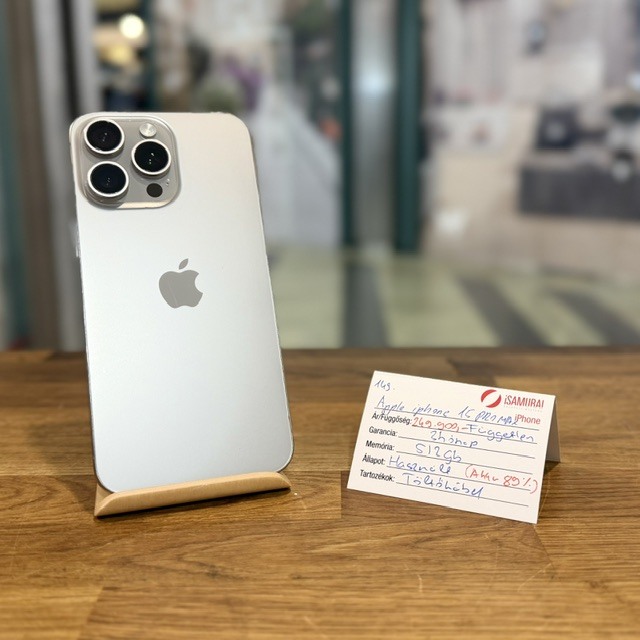 Apple iPhone 15 Pro Max - 512 GB - natúr titán - független (149.)