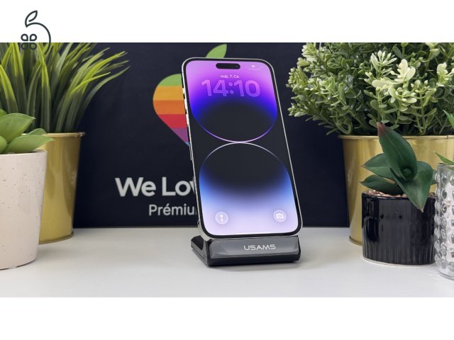  iPhone 14 Pro Max 256GB Ezüst, Független - Számla, 1ÉV Garancia 