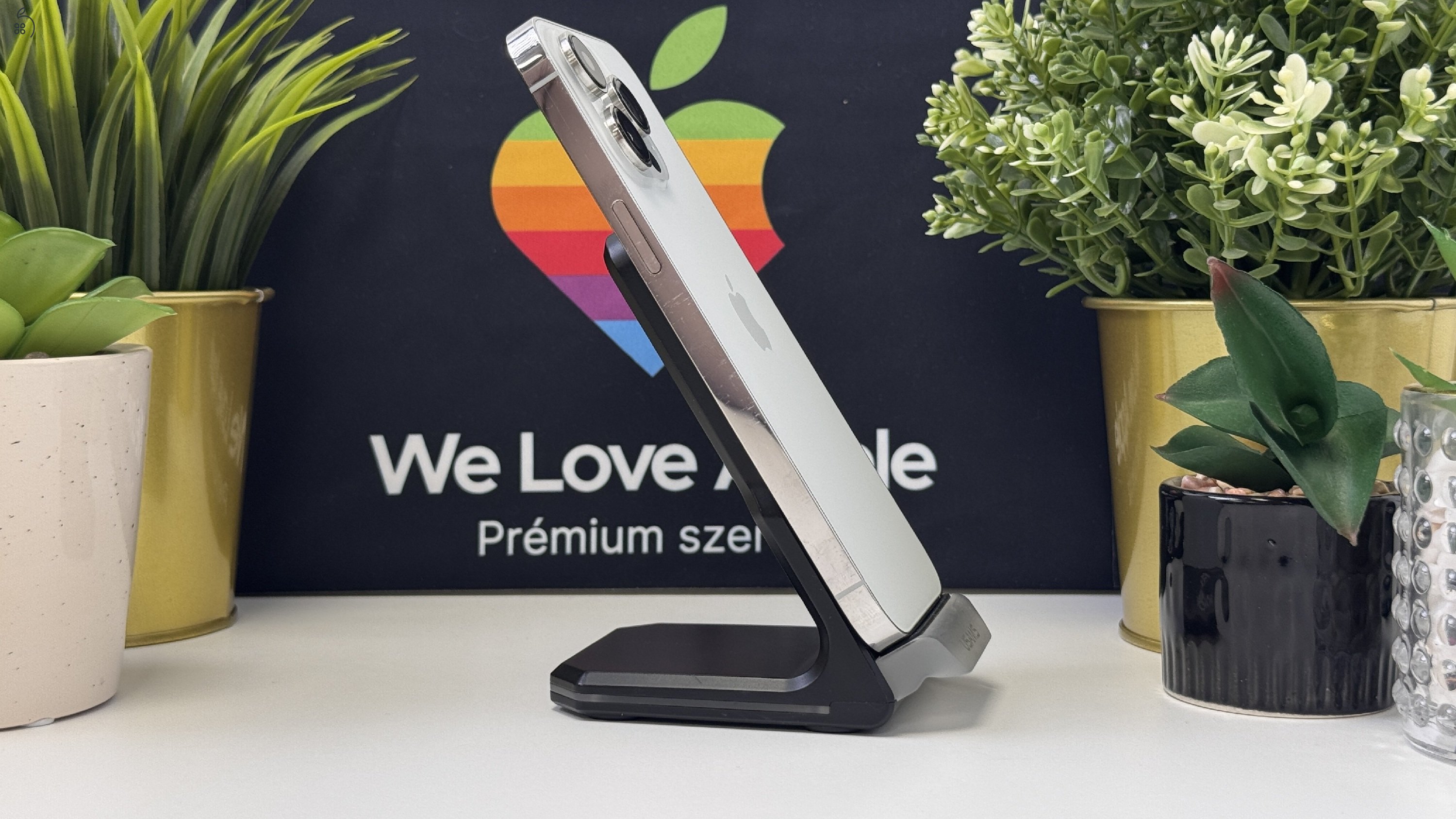  iPhone 14 Pro Max 256GB Ezüst, Független - Számla, 1ÉV Garancia 