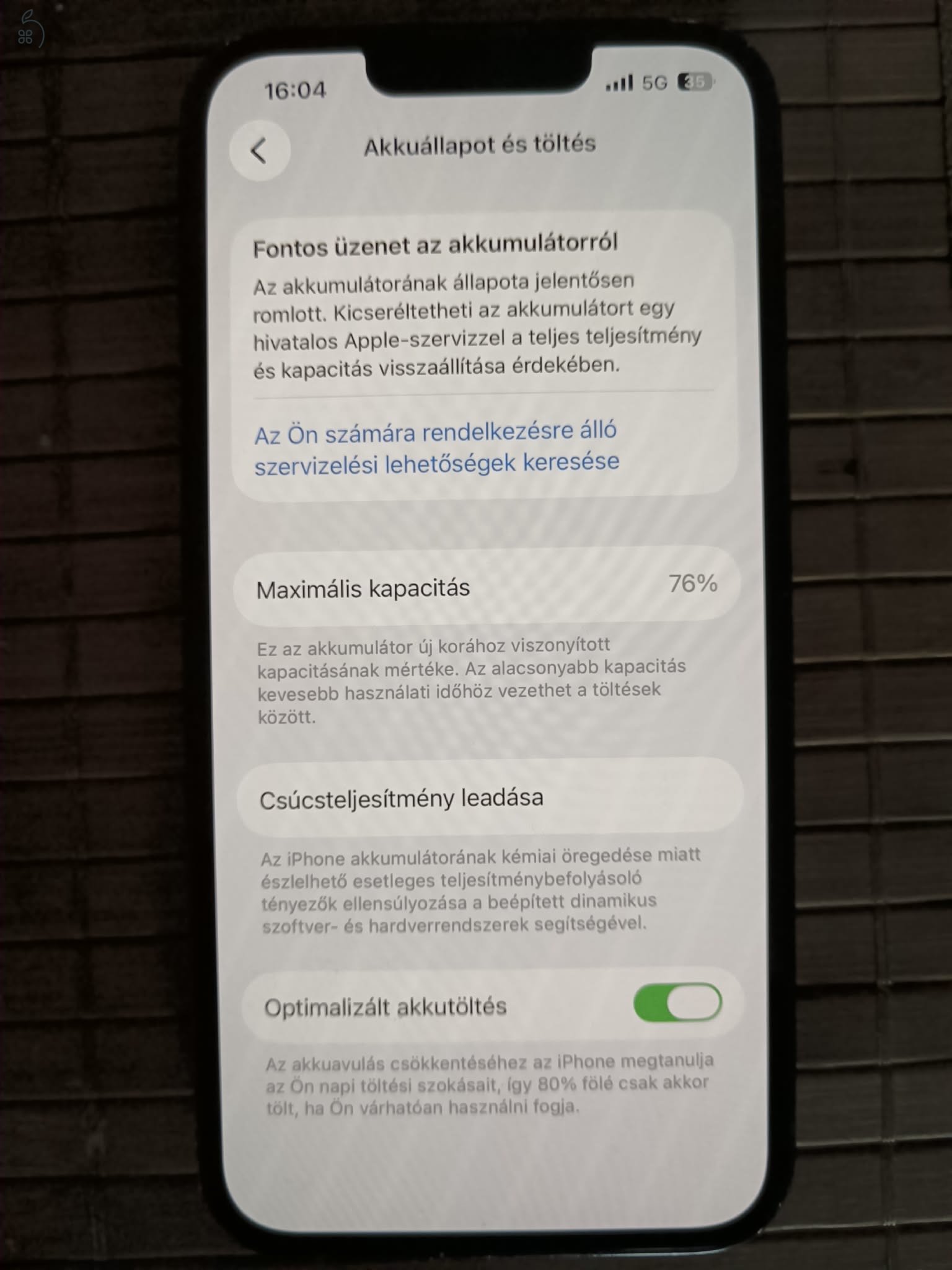 Eladó iPhone 13 128GB Midnight