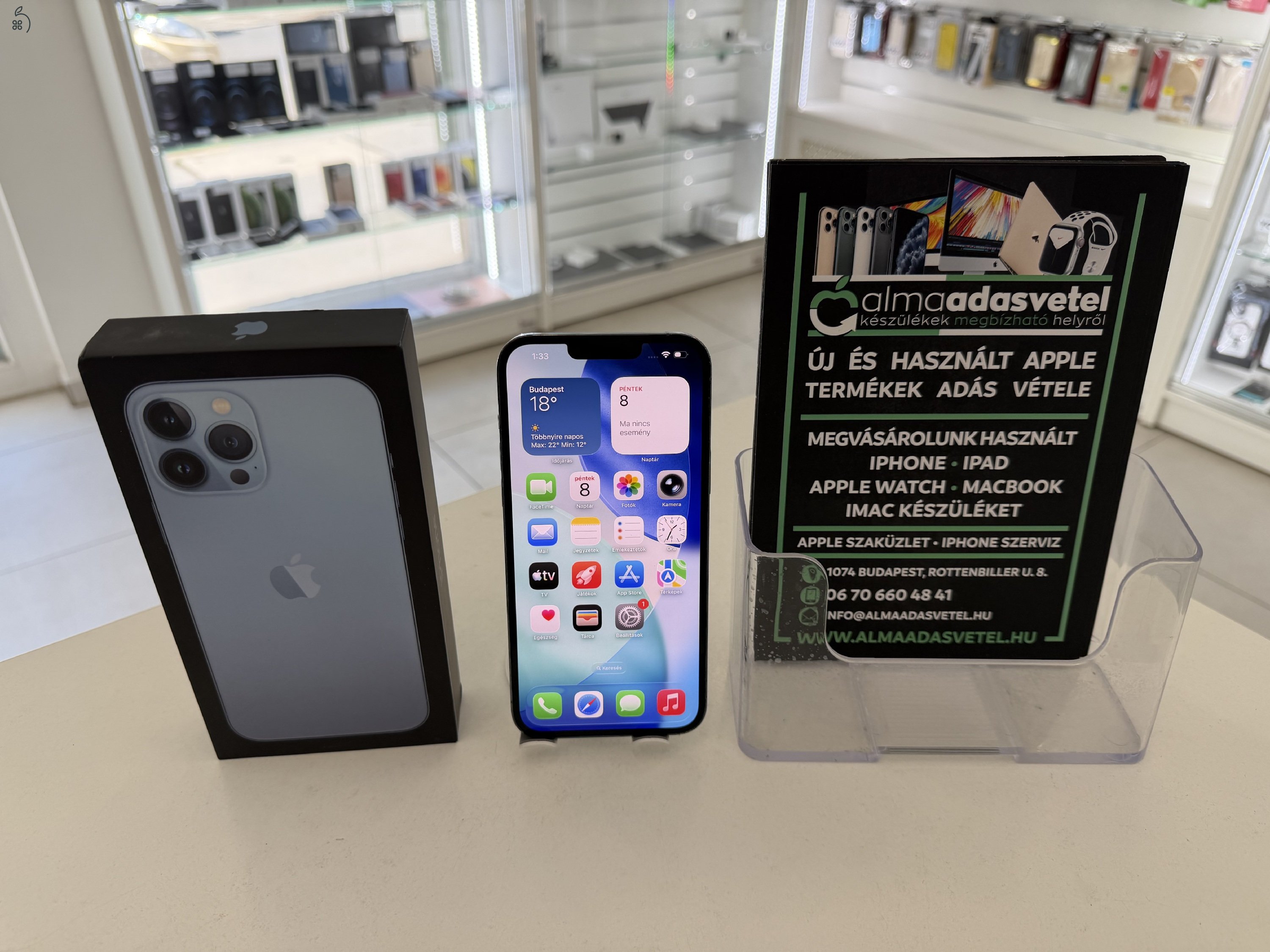 iPhone 13 Pro Max 256GB Független/1 hónap gar./Akku 100%/p4882