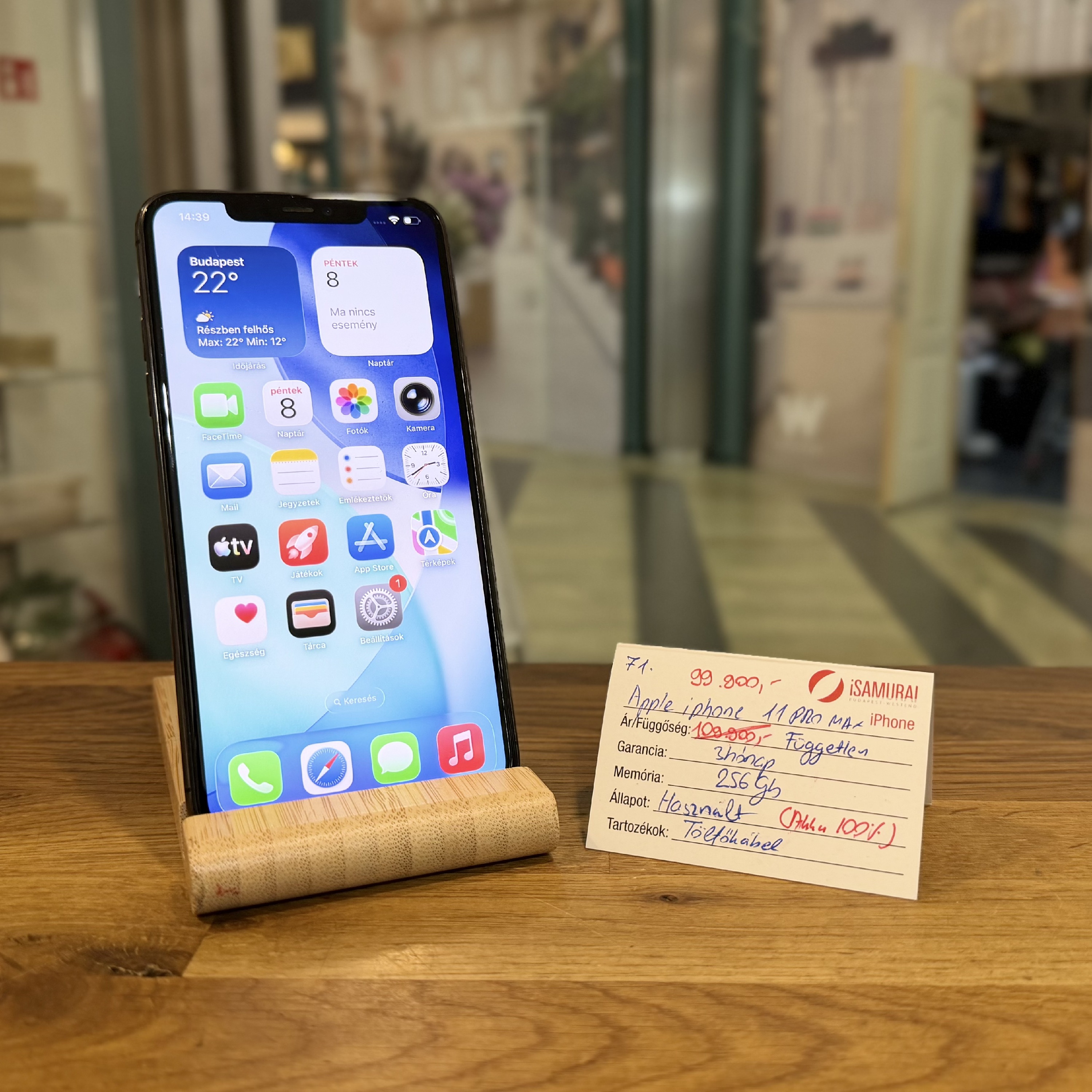 Apple iPhone 11 Pro Max - 256 GB - Asztroszürke - 100% akku ( 71.)
