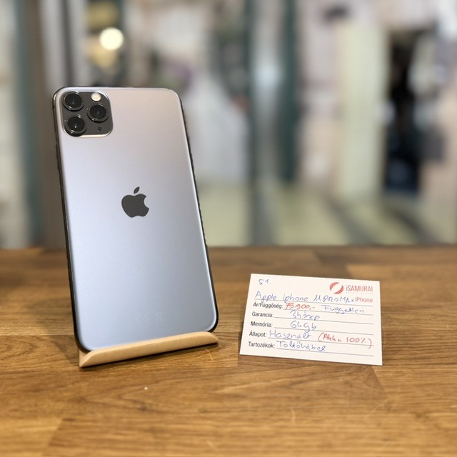 Apple iPhone 11 Pro Max - 64 GB - Asztroszürke - 100% akku ( 51.)
