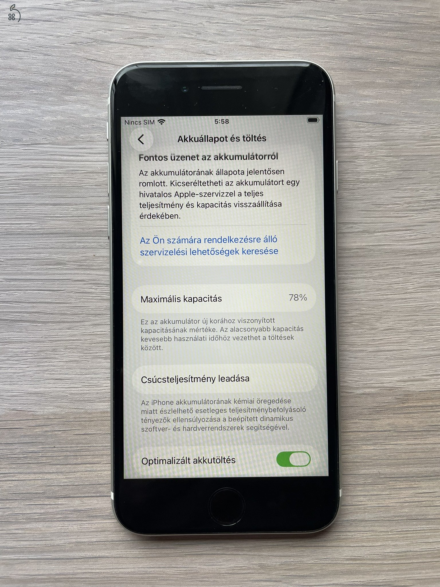 Iphone SE 2020 64GB fehér