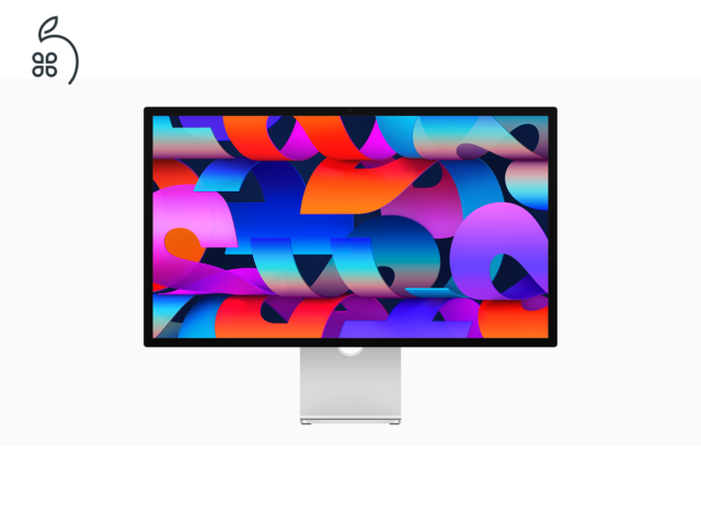 Új, áfás Studio Display Nano-Texture Glass dönthető és állítható magasságú állvánnyal, MFF04F rendelésre