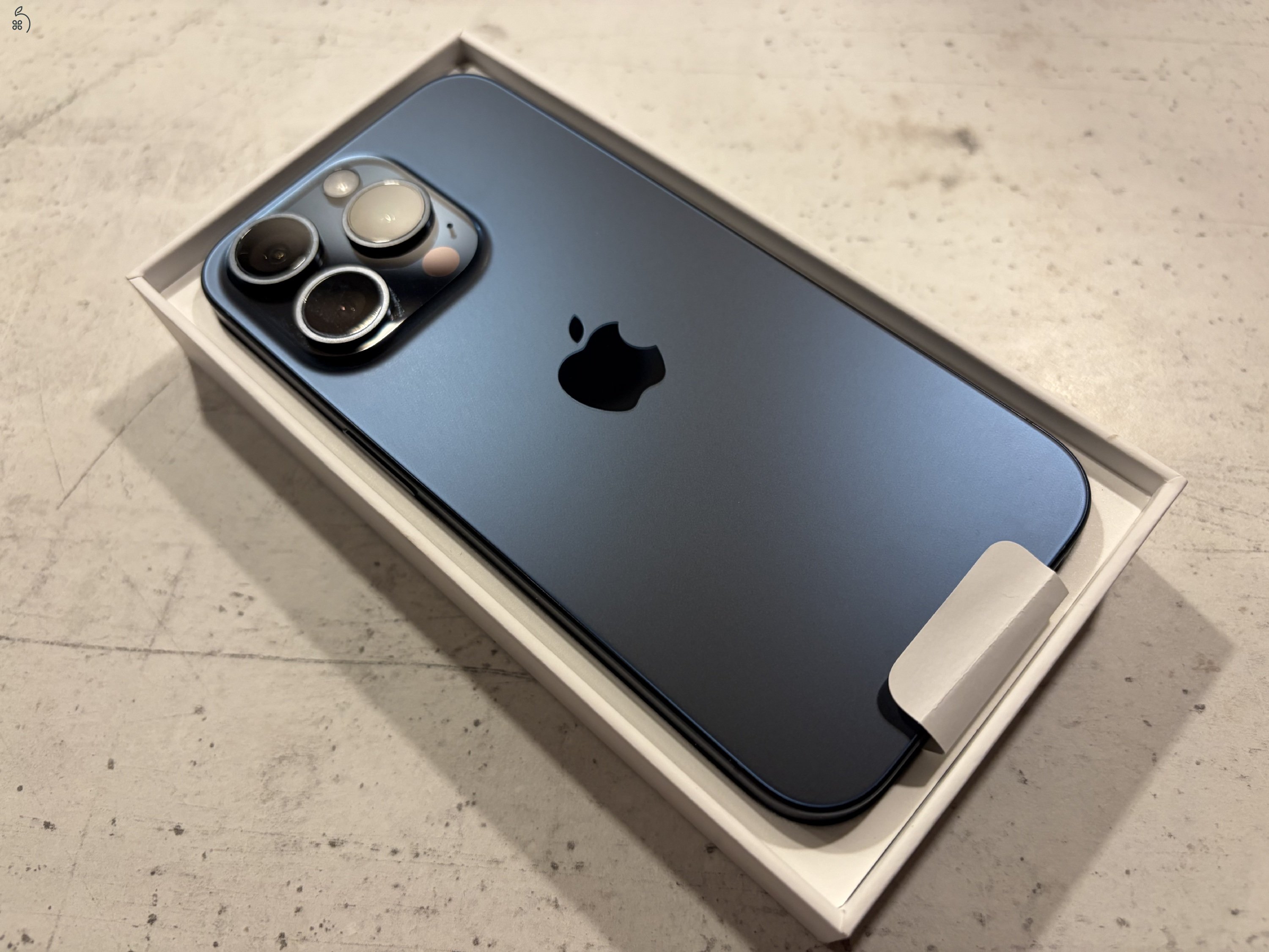 iPhone 15 Pro 128GB Blue Titanium gyárilag független, hibátlan állapotban!