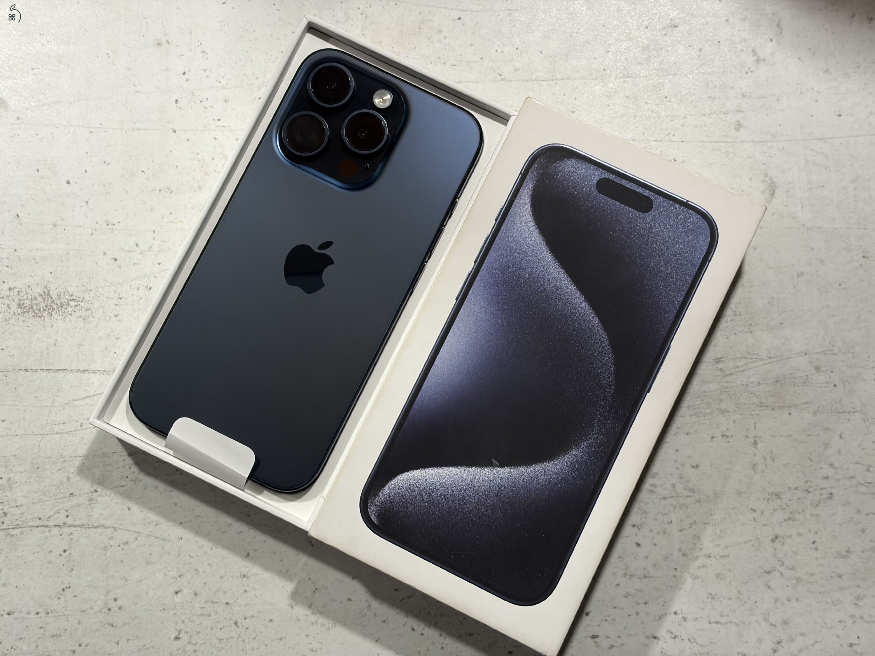 iPhone 15 Pro 128GB Blue Titanium gyárilag független, hibátlan állapotban!