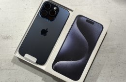 iPhone 15 Pro 128GB Blue Titanium gyárilag független, hibátlan állapotban!