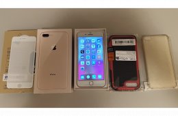 Iphone 8 plus 64 GB, rose gold, 75%, dobozos + kiegészítők