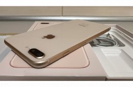 Iphone 8 plus 64 GB, rose gold, 75%, dobozos + kiegészítők