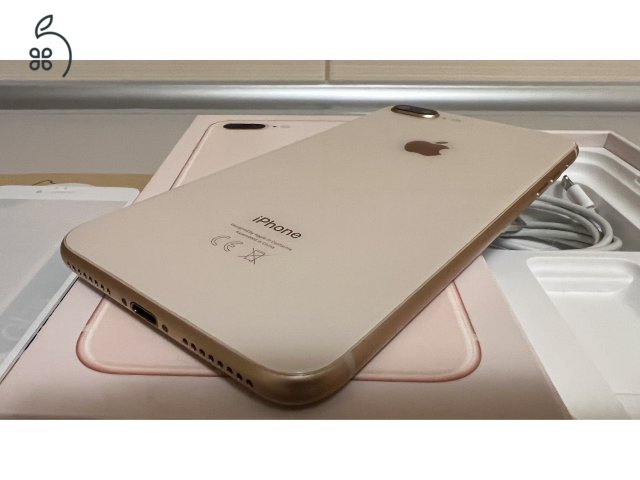 Iphone 8 plus 64 GB, rose gold, 75%, dobozos + kiegészítők