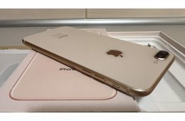 Iphone 8 plus 64 GB, rose gold, 75%, dobozos + kiegészítők