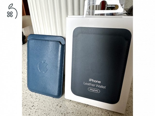 Apple iPhone Leather Wallet MagSafe – Baltic Blue (Eredeti Apple, USA)