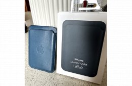 Apple iPhone Leather Wallet MagSafe – Baltic Blue (Eredeti Apple, USA)