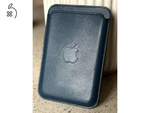 Apple iPhone Leather Wallet MagSafe – Baltic Blue (Eredeti Apple, USA)