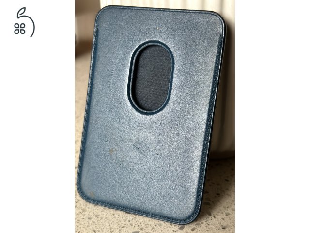 Apple iPhone Leather Wallet MagSafe – Baltic Blue (Eredeti Apple, USA)
