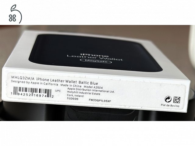 Apple iPhone Leather Wallet MagSafe – Baltic Blue (Eredeti Apple, USA)
