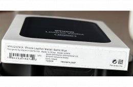Apple iPhone Leather Wallet MagSafe – Baltic Blue (Eredeti Apple, USA)