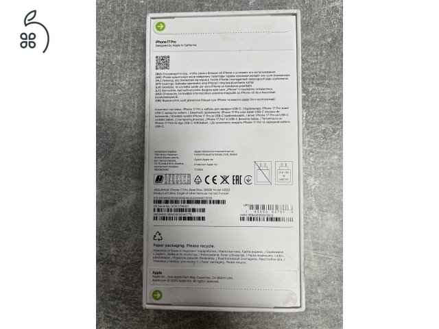 iPhone 17 Pro 256GB Új!