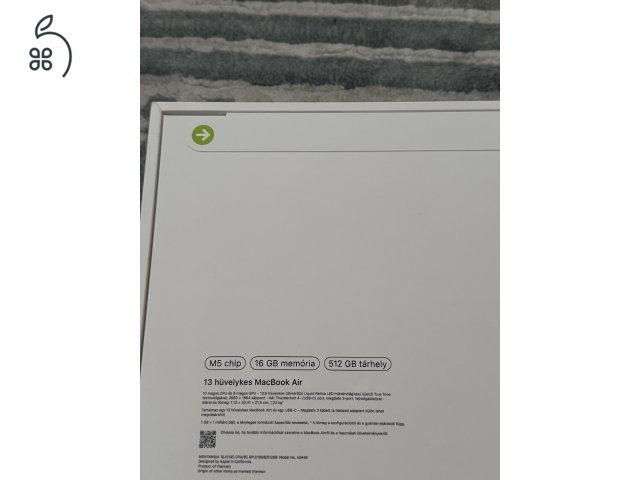 ÚJ, bontatlan MacBook AIR M5 CHIP! (2026) 16GB/512GB magyar! Apple garancia!