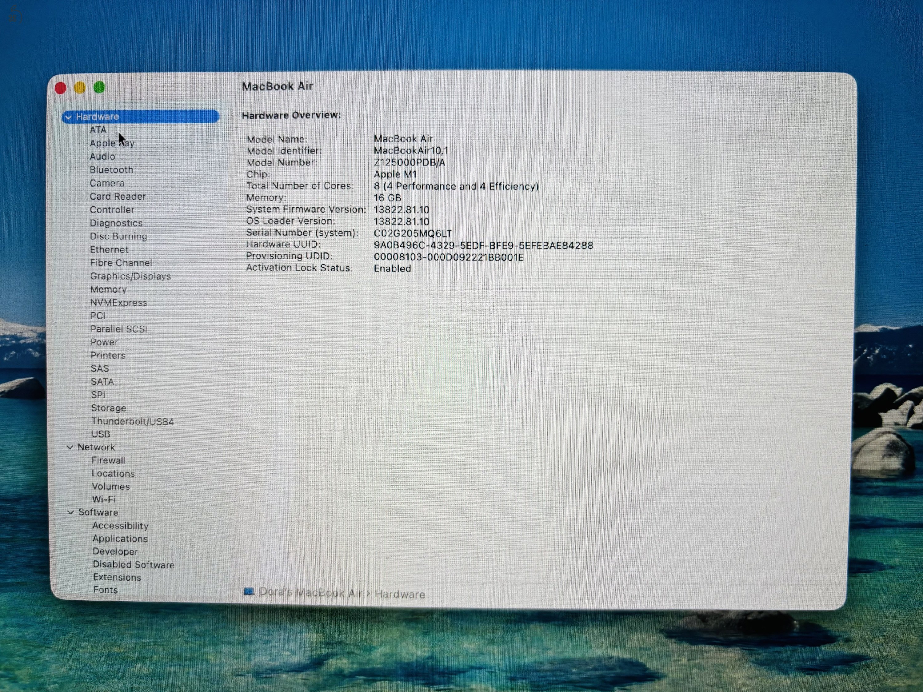 Macbook Air (2020) 16 GB Ram, 1TB 