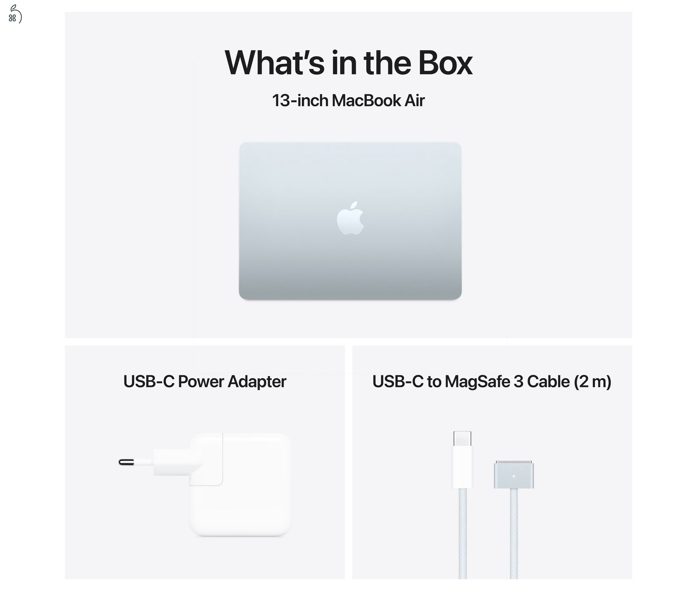 Eladó Apple MacBook Air 13 M4 chip, Sky Blue, bontatlan, garanciás!