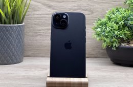 iPhone 15 Black 256GB 2 ÉV Garanciával 90%