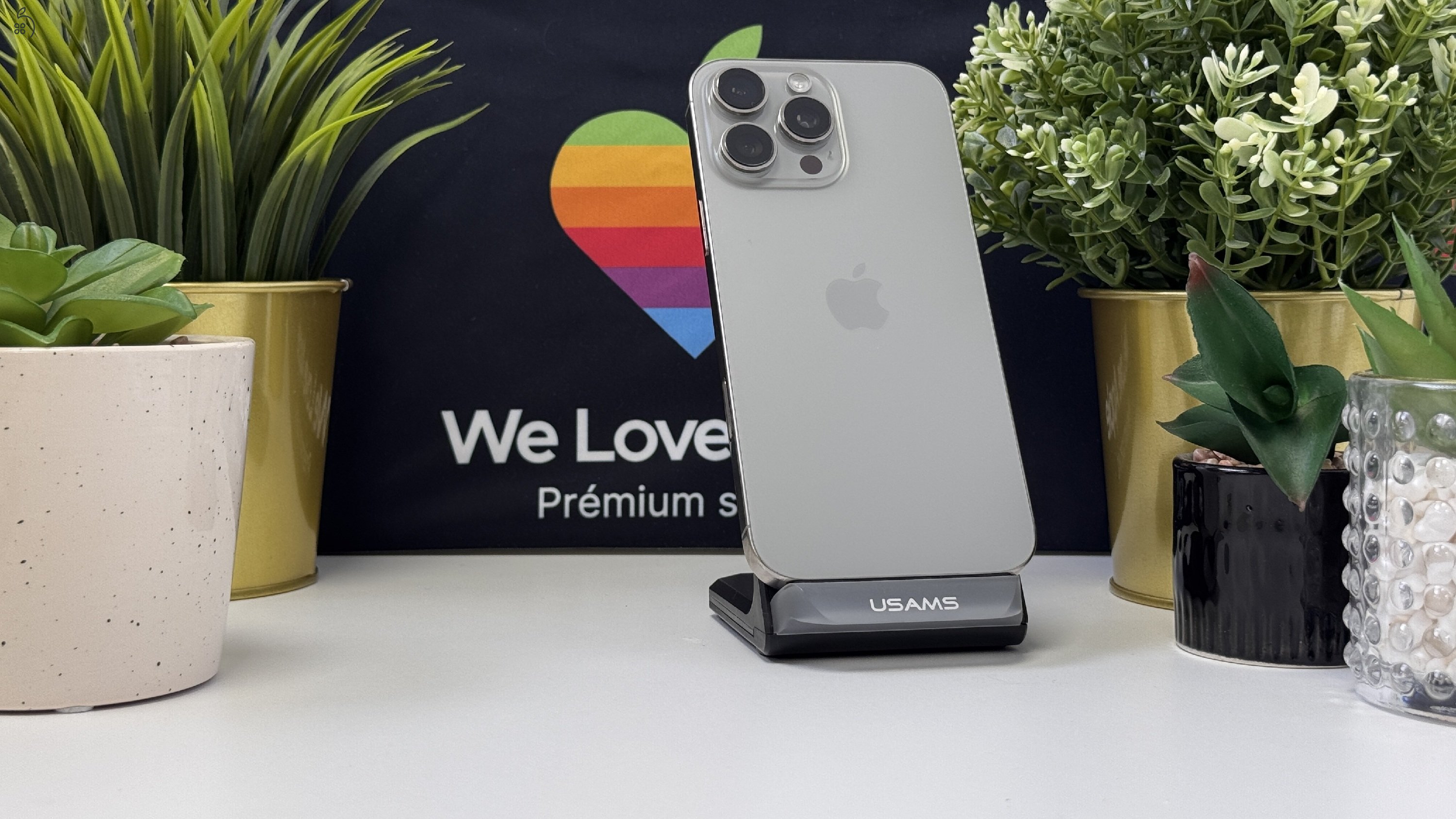 iPhone 16 Pro Max 512GB Natúr Titán, Független - Számla, 1ÉV Garancia