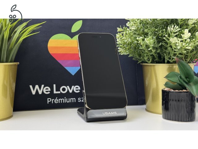  iPhone 14 Pro 128GB Arany, Független - Számla, 1ÉV Garancia 