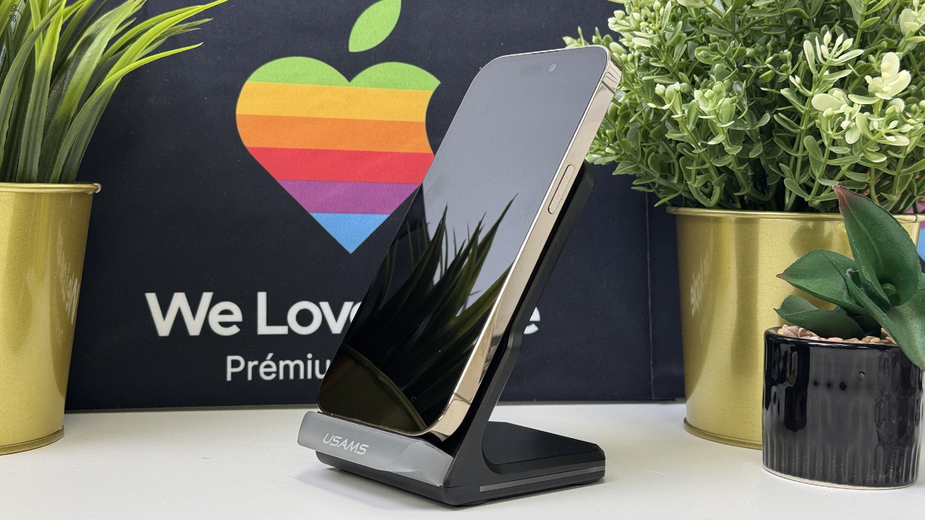  iPhone 14 Pro 128GB Arany, Független - Számla, 1ÉV Garancia 