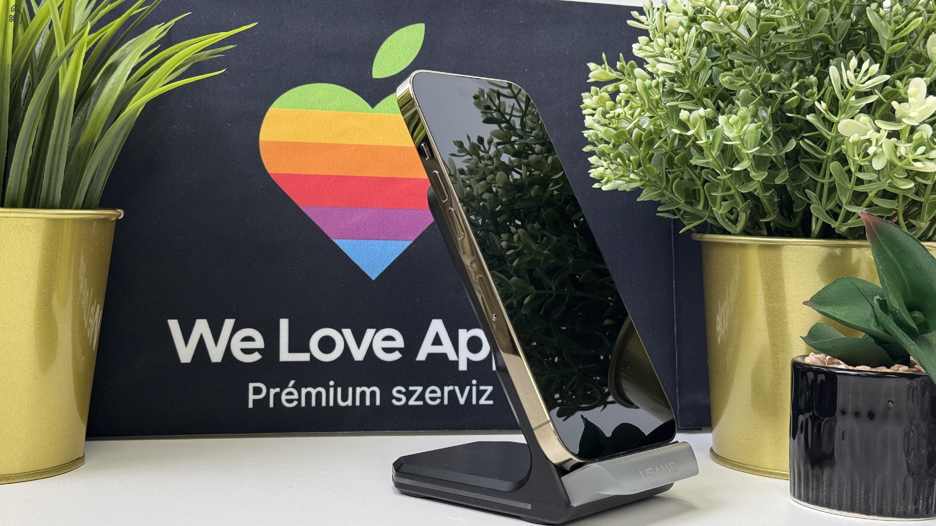  iPhone 14 Pro 128GB Arany, Független - Számla, 1ÉV Garancia 