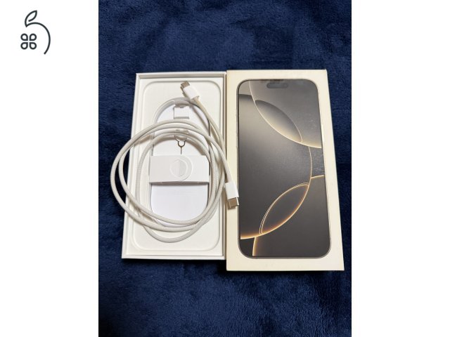 iPhone 16 Pro Max 256GB - 98% - Natúr Titán - 1Év Jótállás