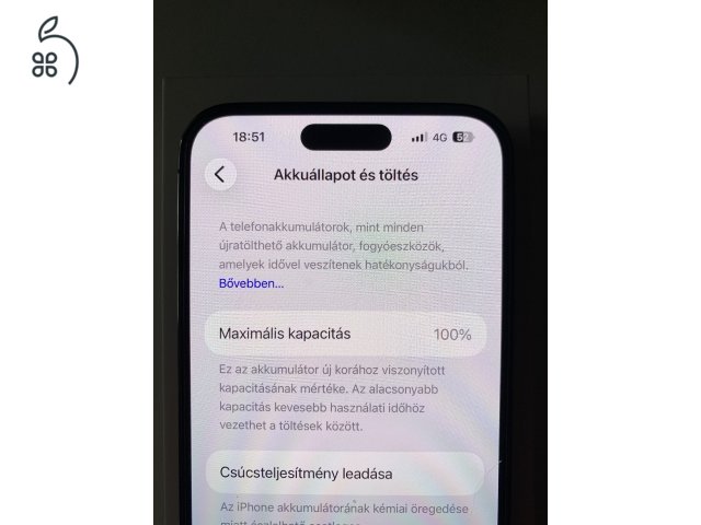 Iphone 14 Pro Max Deep Purple 128GB 100% akku + tokok