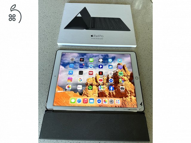 APPLE iPad Pro 12.9” GOLD – 2nd Gen + EREDETI Apple Smart Keyboard + 2 Prémium Cover ????????✨