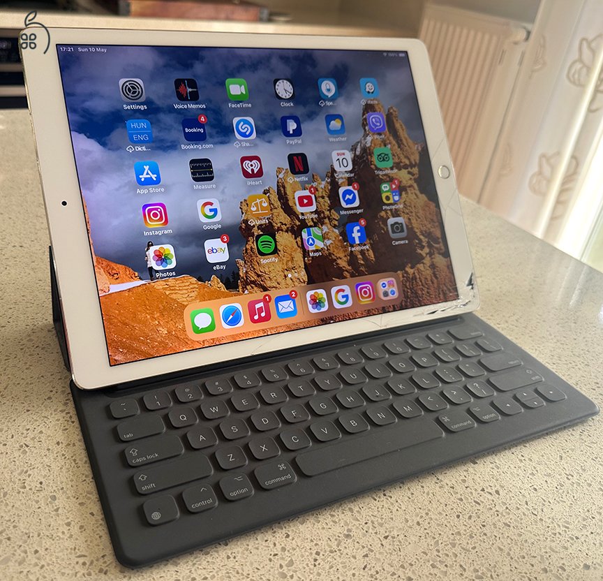 APPLE iPad Pro 12.9” GOLD – 2nd Gen + EREDETI Apple Smart Keyboard + 2 Prémium Cover ????????✨