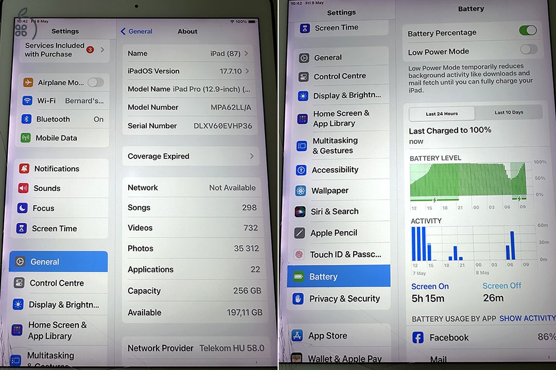 APPLE iPad Pro 12.9” GOLD – 2nd Gen + EREDETI Apple Smart Keyboard + 2 Prémium Cover ????????✨