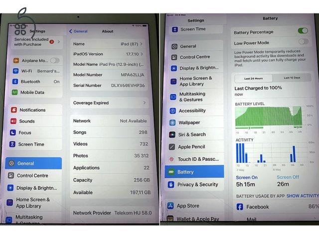 APPLE iPad Pro 12.9” GOLD – 2nd Gen + EREDETI Apple Smart Keyboard + 2 Prémium Cover ????????✨