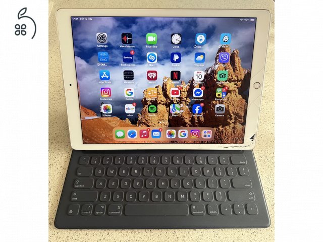APPLE iPad Pro 12.9” GOLD – 2nd Gen + EREDETI Apple Smart Keyboard + 2 Prémium Cover ????????✨