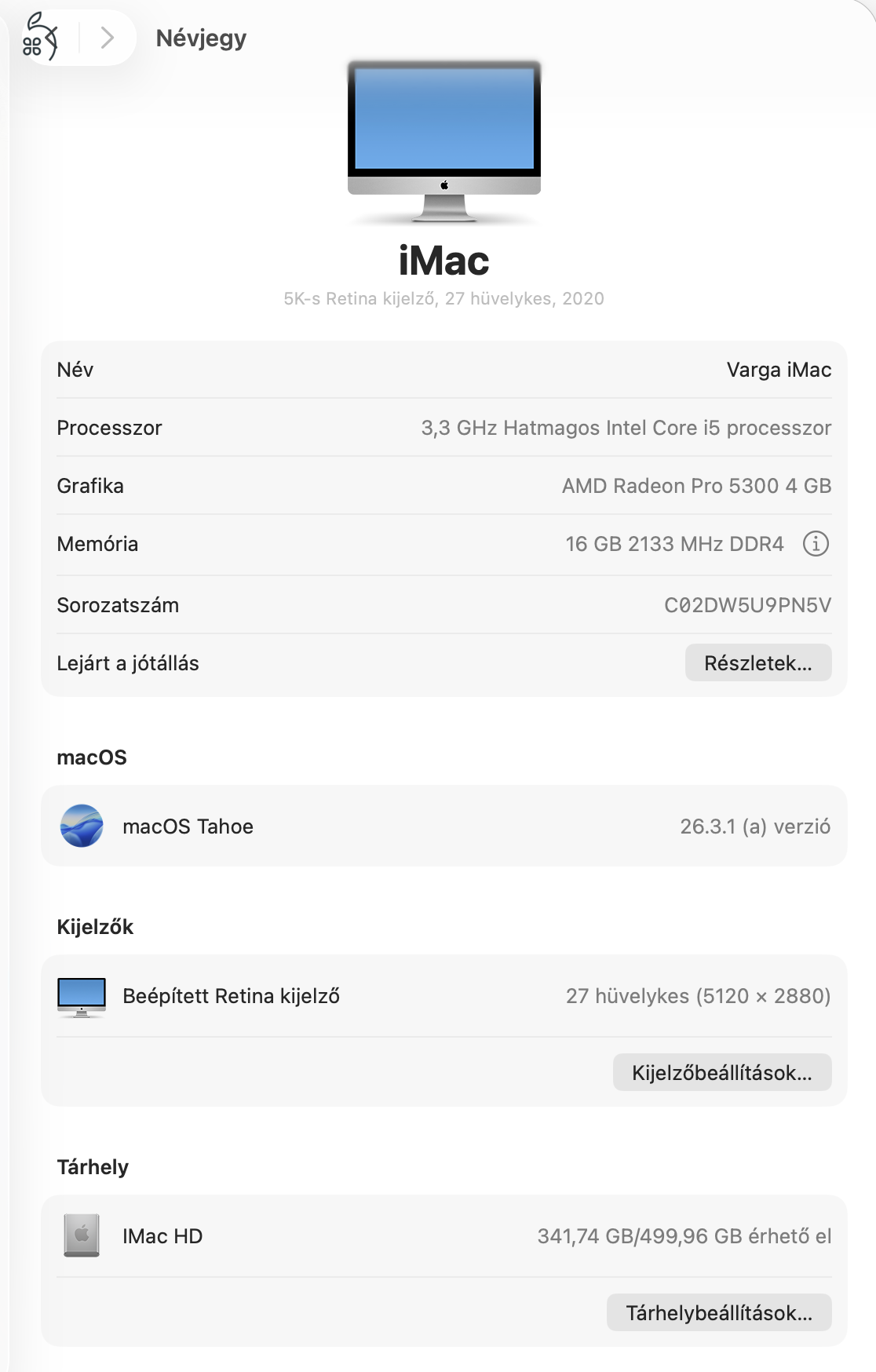 Imac 27 5K Retina 2020 i5 + magic keyboard+magic mouse