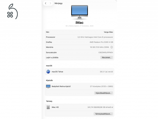 Imac 27 5K Retina 2020 i5 + magic keyboard+magic mouse
