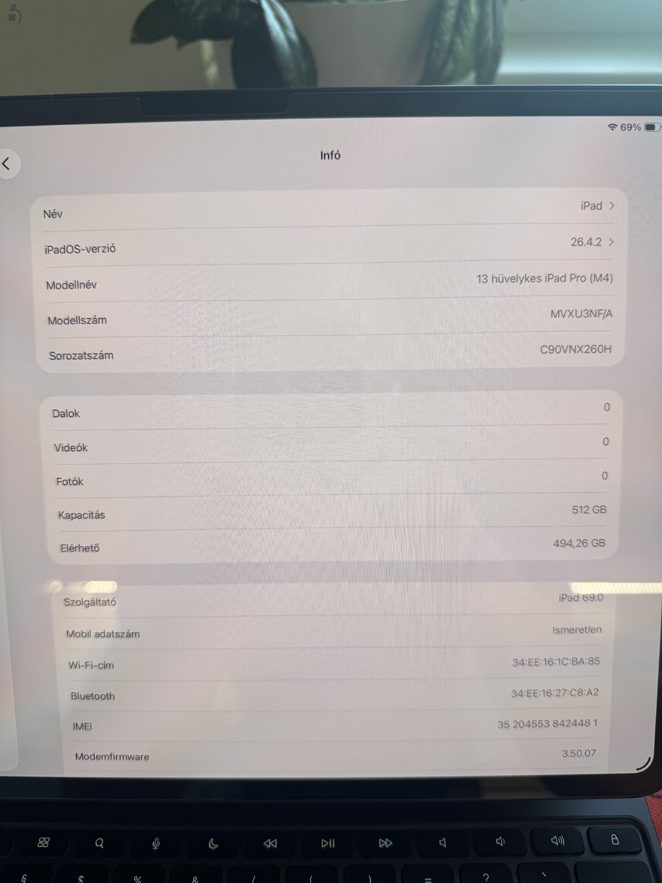Apple iPad Pro 13” ( M4 )Wi-Fi + 5G 512 GB eladó