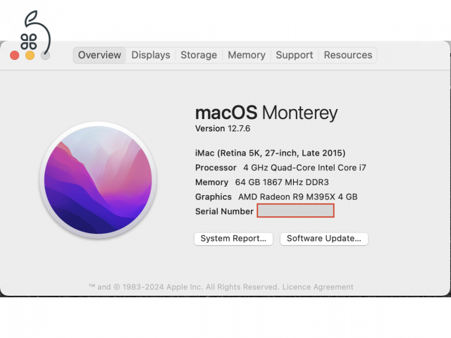 iMac (27” Retina 5K monitor, 4 GHz Quad-Core Intel Core i7 processzor, 64 GB 1867 MHz DDR3 memória, AMD Radeon R9 M395X 4 GB grafikus kártya, 1TB SSD, Late 2015)
