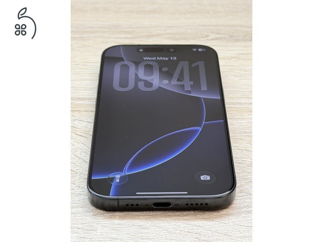 Újszerű, garanciális iPhone 16 Pro 128GB fekete titán mobiltelefon