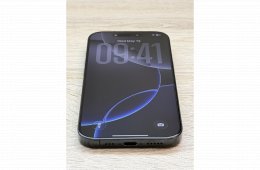 Újszerű, garanciális iPhone 16 Pro 128GB fekete titán mobiltelefon